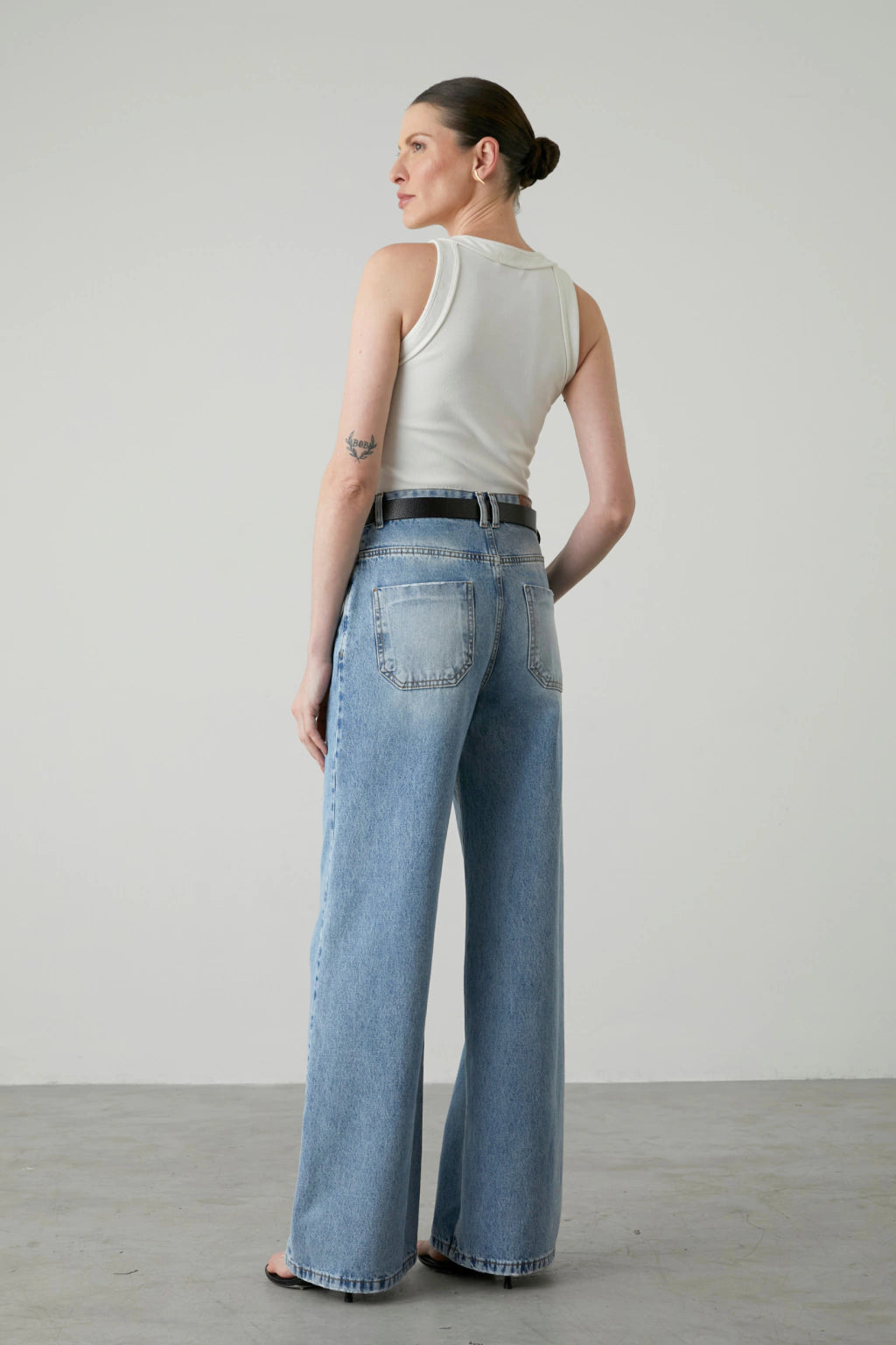 CLM Basic 1 Denim Wide Leg Pants
