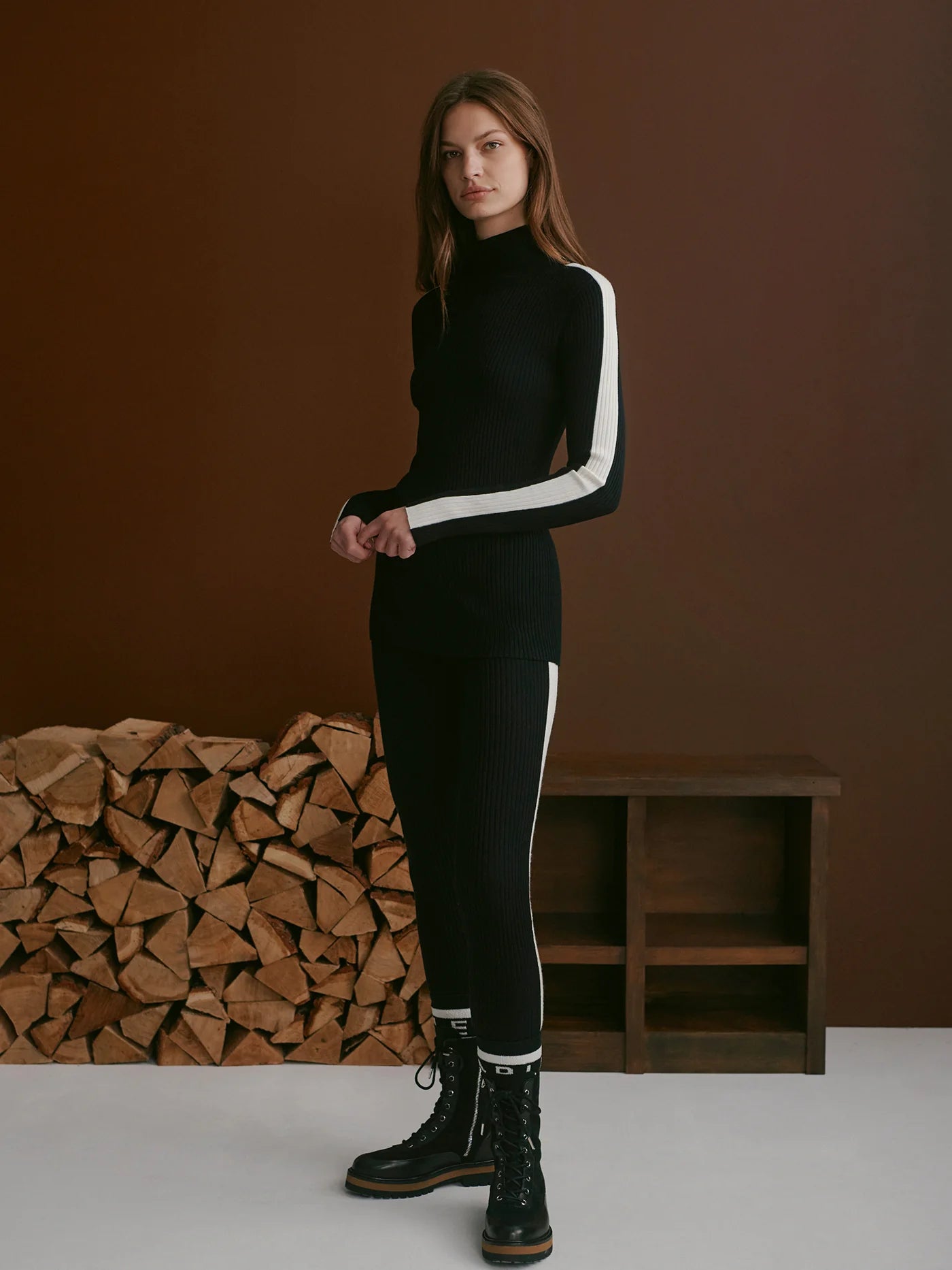 VLY Leopold Roll Neck Knit Black
