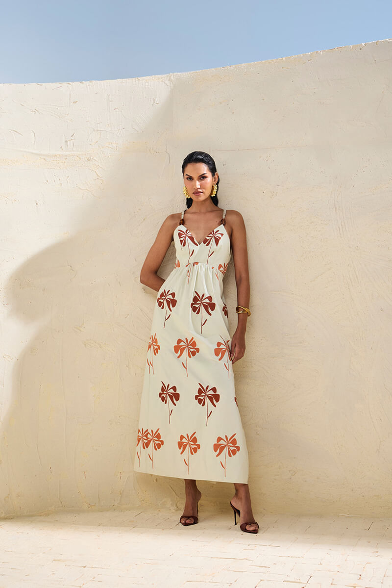 SKU Maxi Flowers Midi Dress