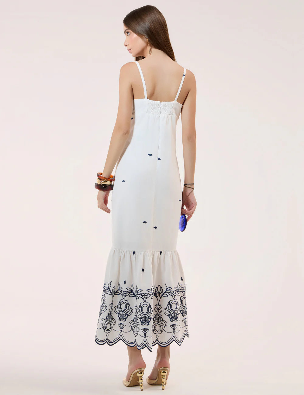 STRSS White Mermaid Embroidered Dress