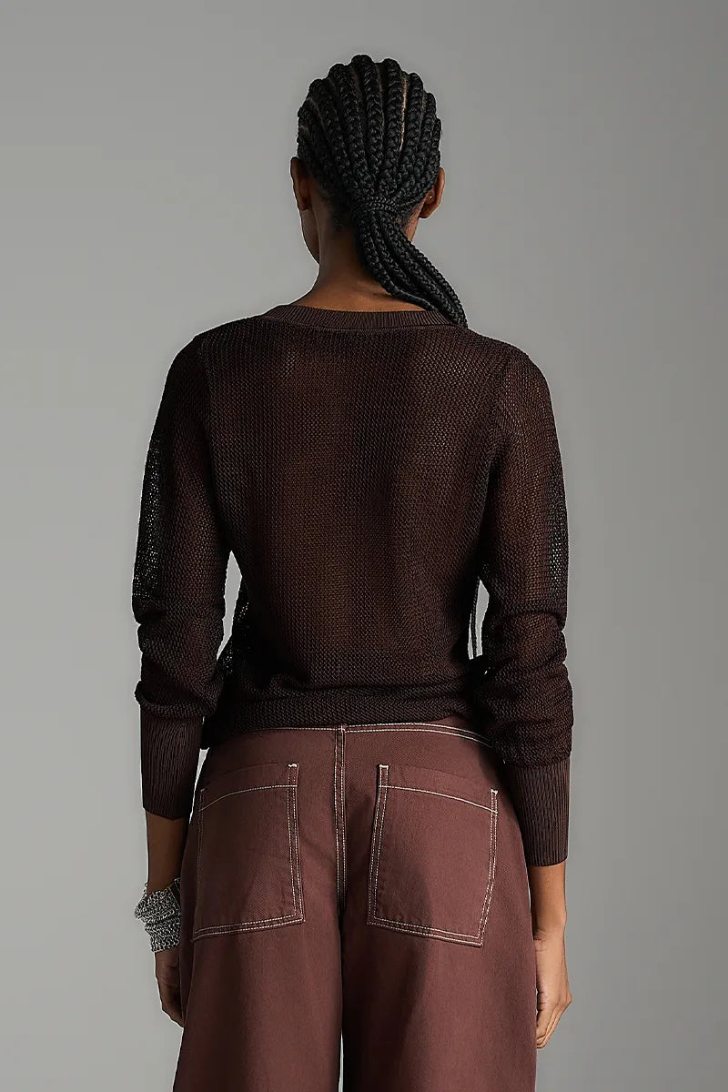 SKU Long Sleeve Blouse Lightweight Black