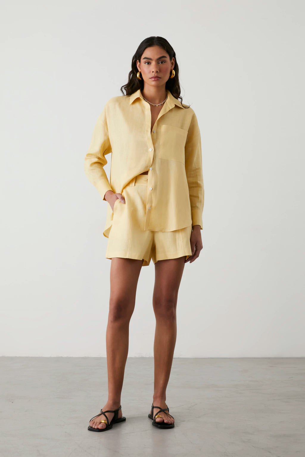 CLM Chloe Linen Shirt Butter