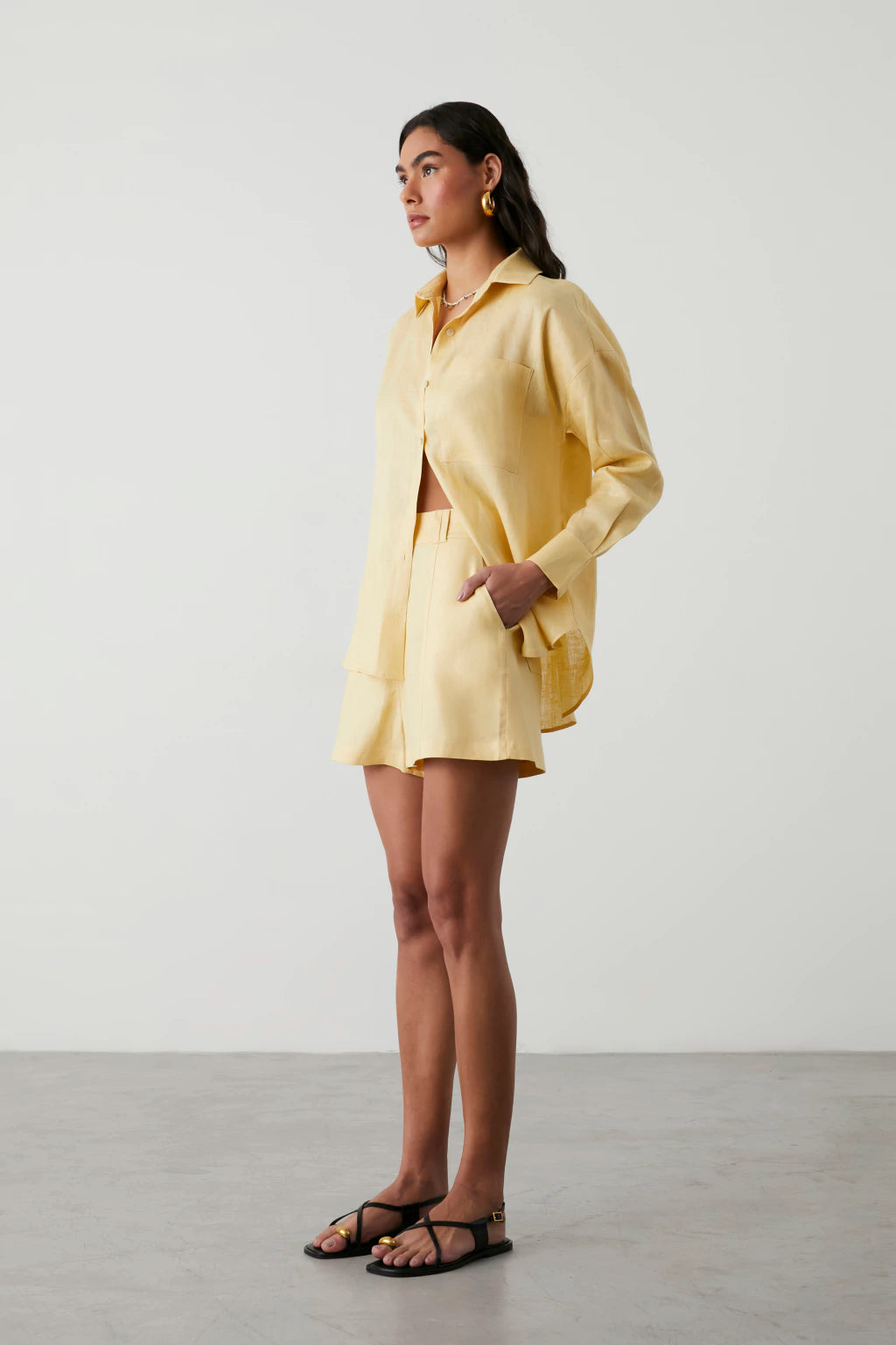 CLM Chloe Linen Shirt Butter