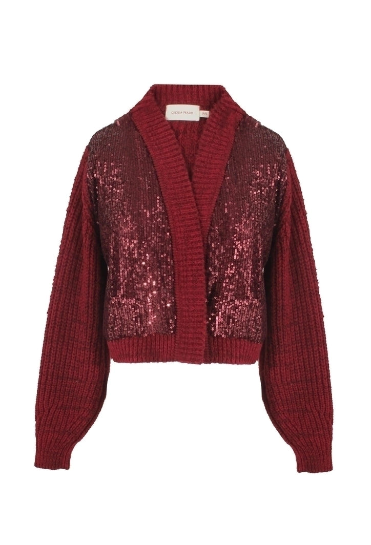 CCP Elisangela Wine Cardigan