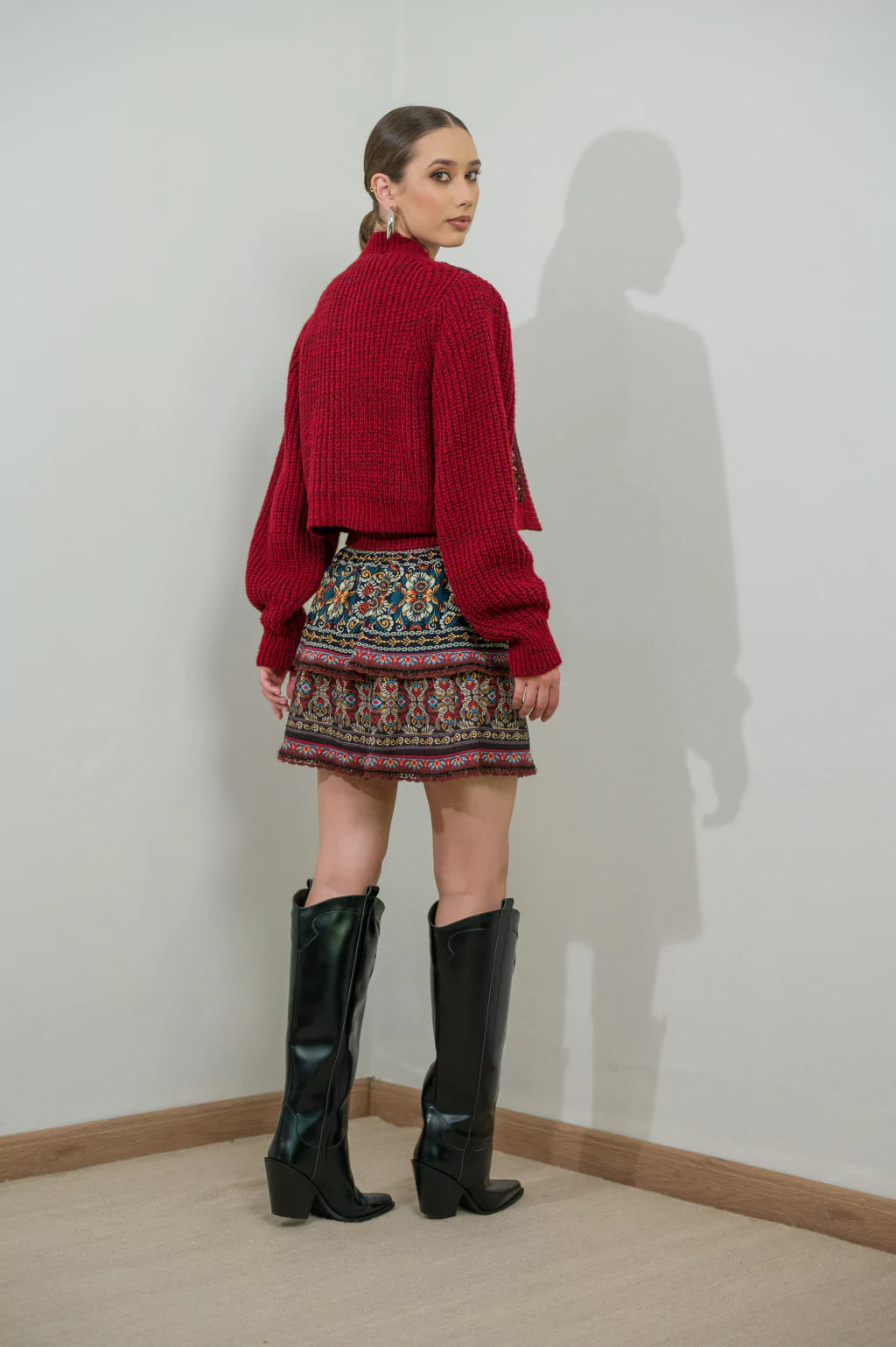 CCP Elisangela Wine Cardigan