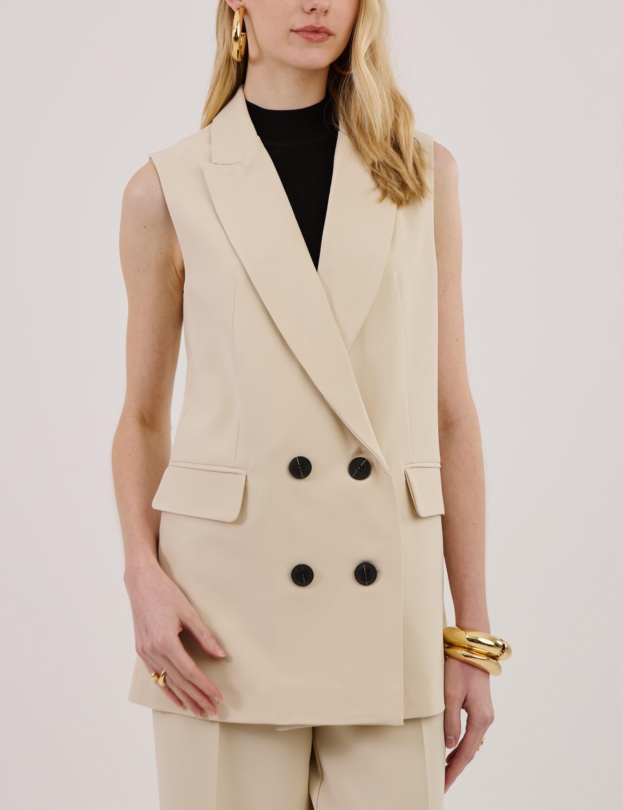 UC Eunice Sage Tailored Long Vest