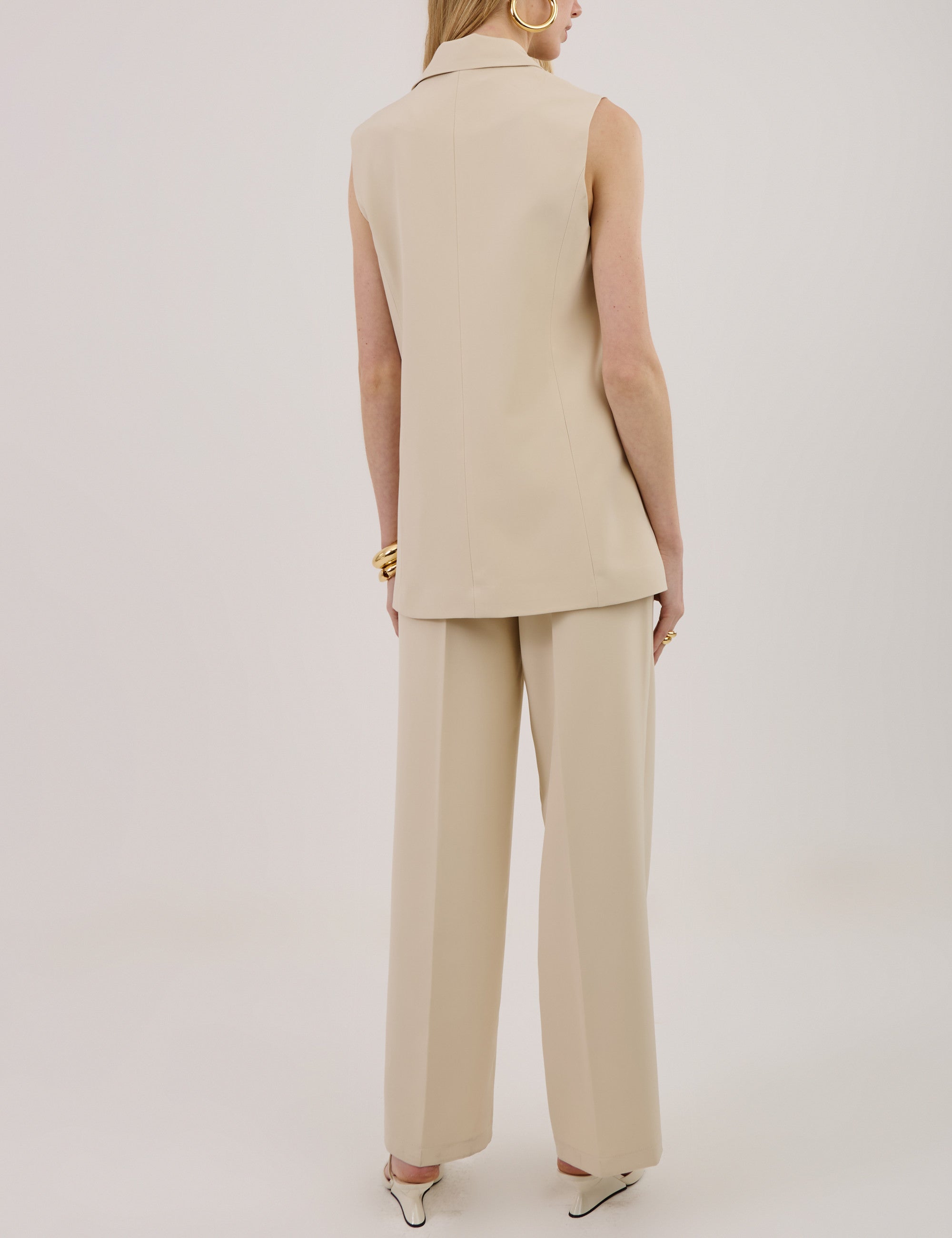 UC Eunice Sage Tailored Long Vest