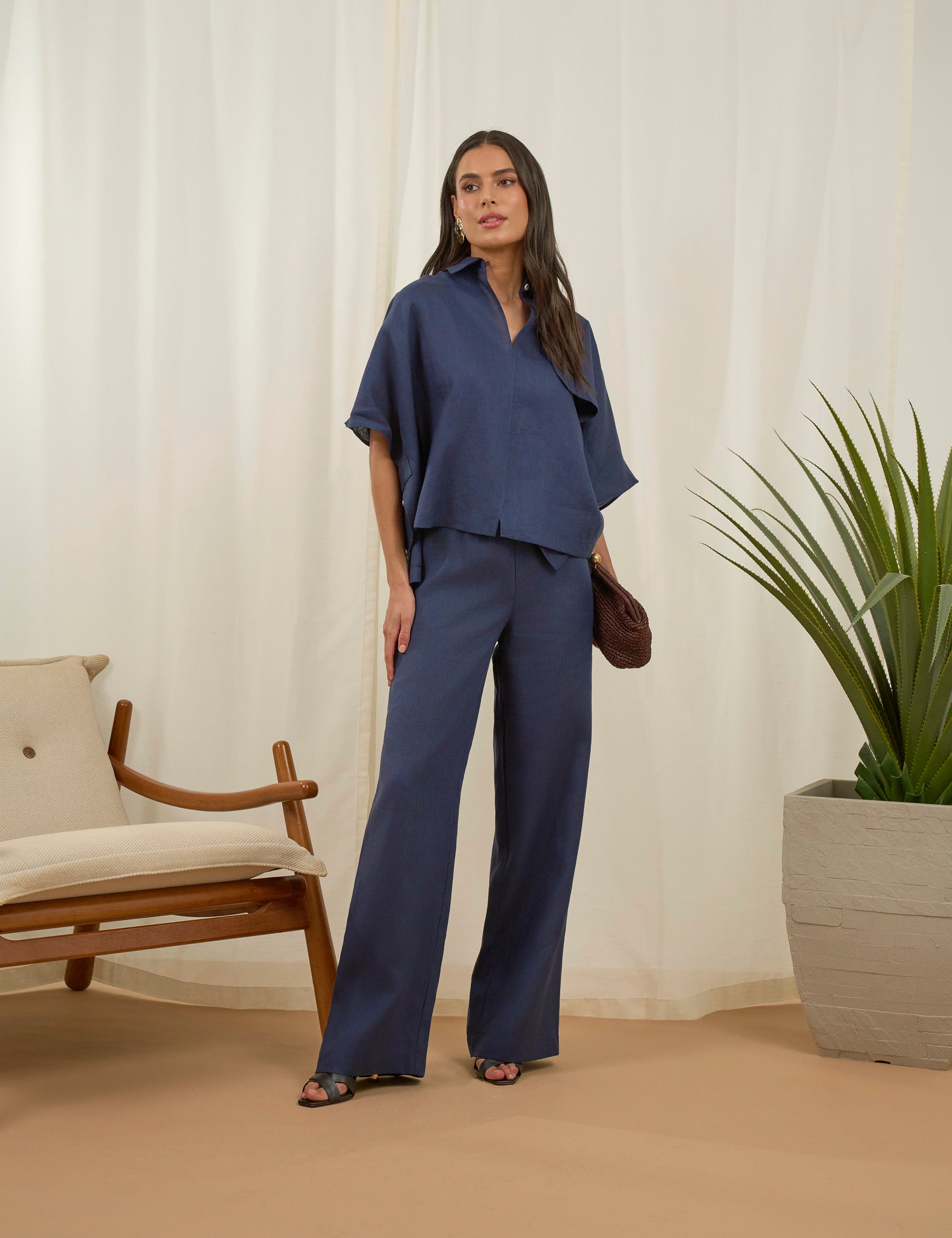 UC Selene Linen Modern Set Navy
