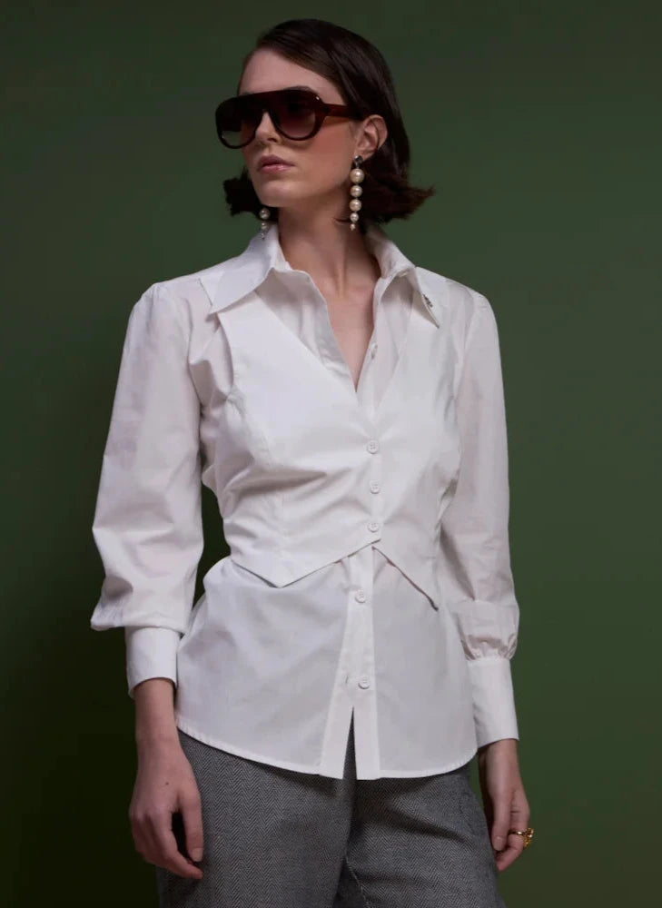 STRSS White Modern Shirt
