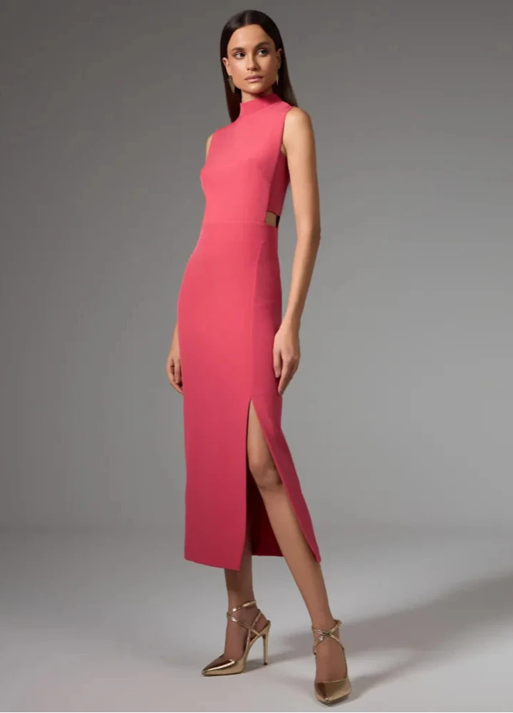 STRSS Pink Slit Midi Dress