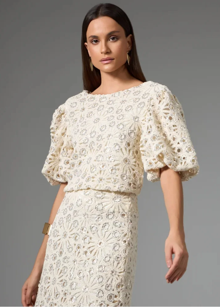 STRSS Crochet Sequin Embroidered Set