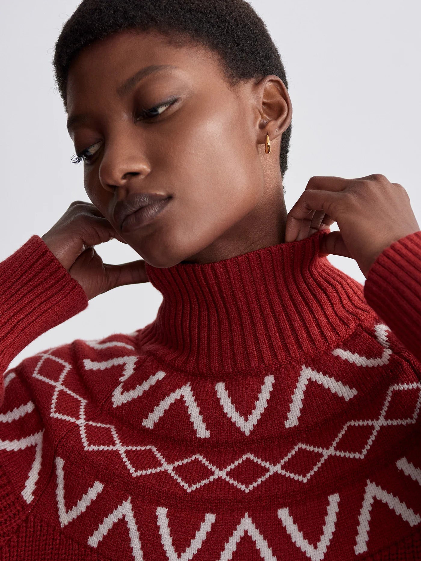 VLY Marcie Yoke Knit Red