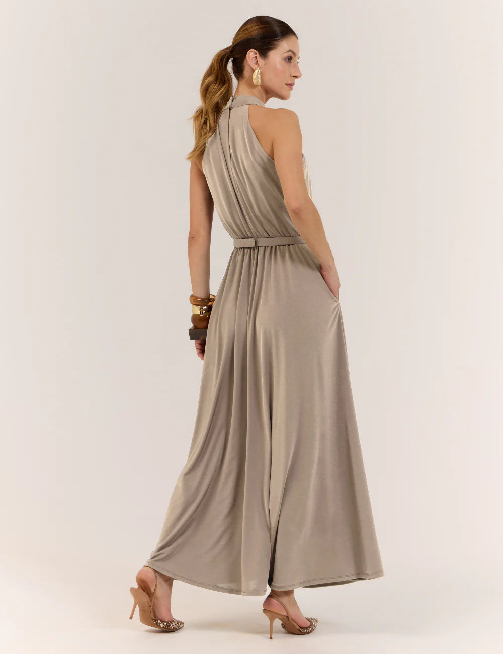 STRSS Jersey Silver Long Dress