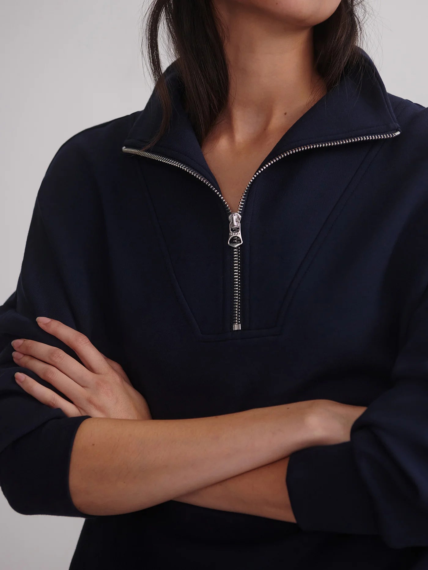 VLY Half Zip Sweat Navy