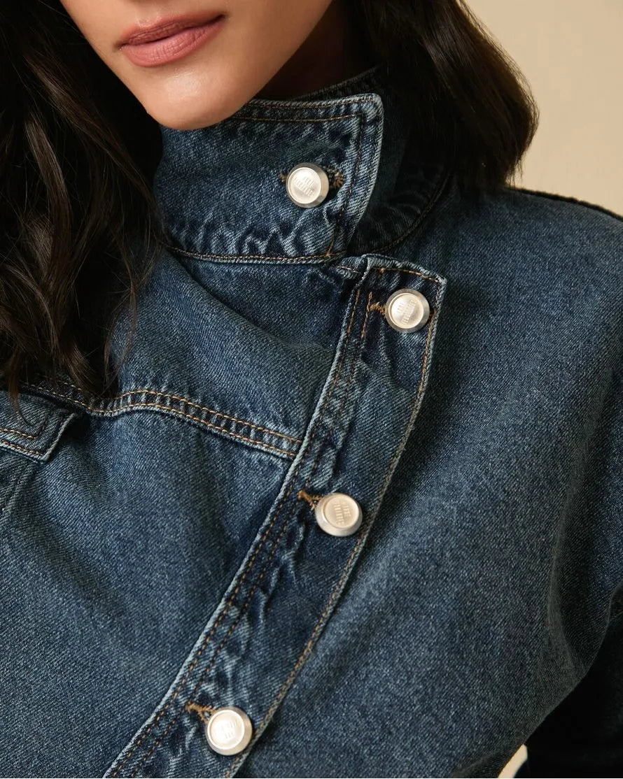 ANF Wrap Style Denim Jacket