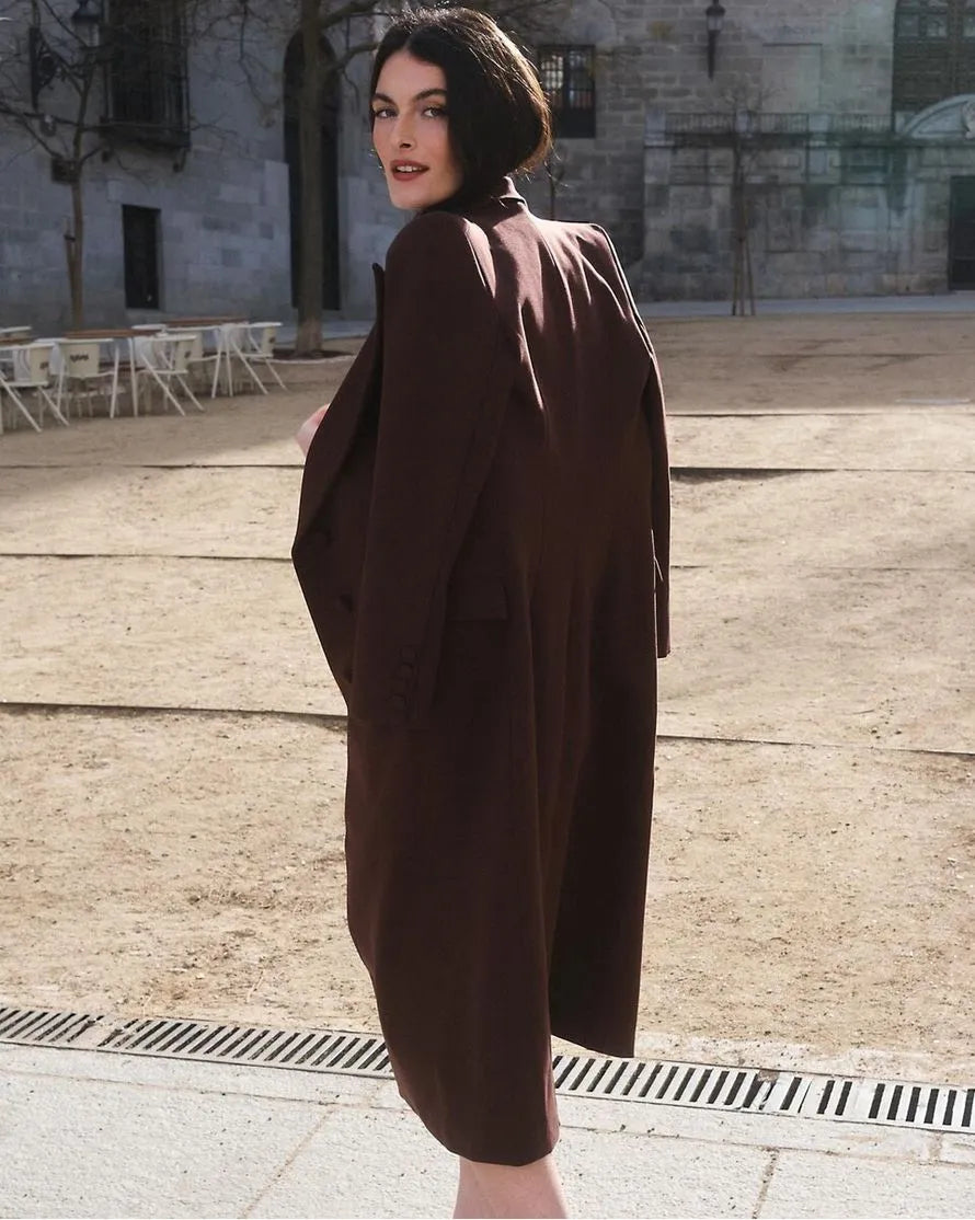 ANF Brown Heavy Trench Coat