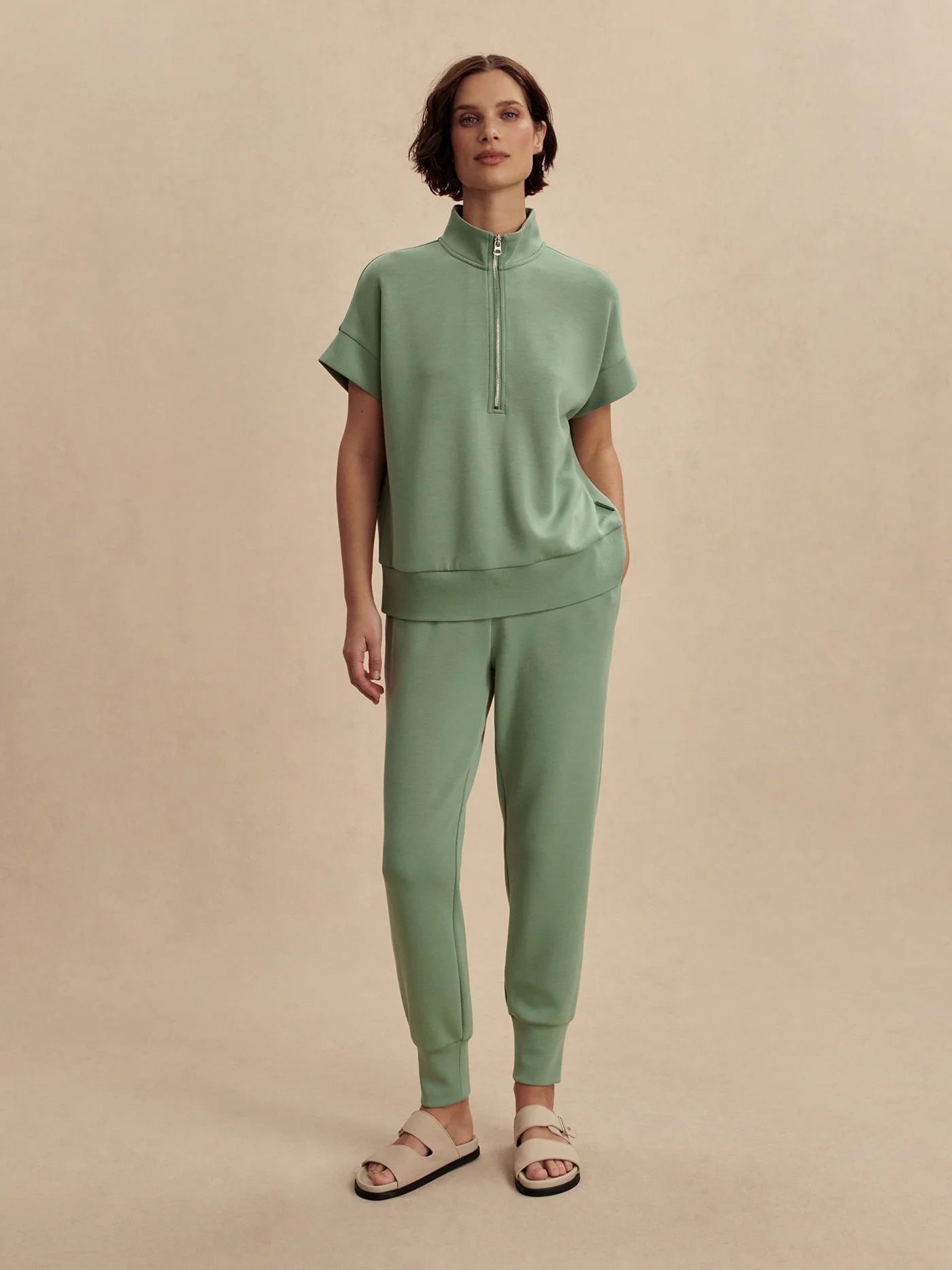 VLY The Slim Cuff Pants Green Tea
