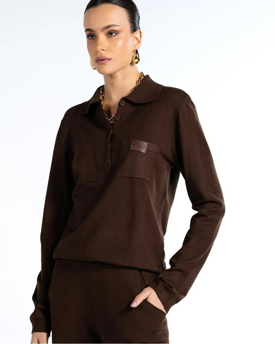 ANF Knit Navy Brown Set