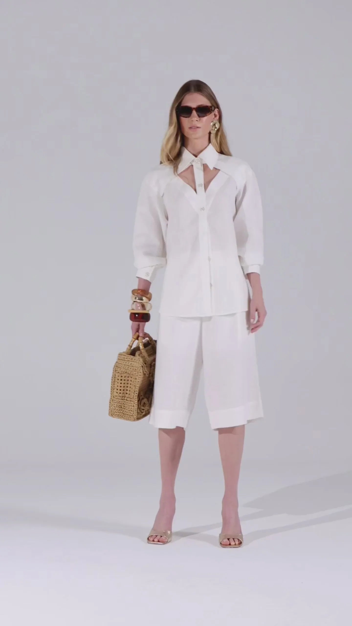 STRSS Off White Pure Linen Jorts Set