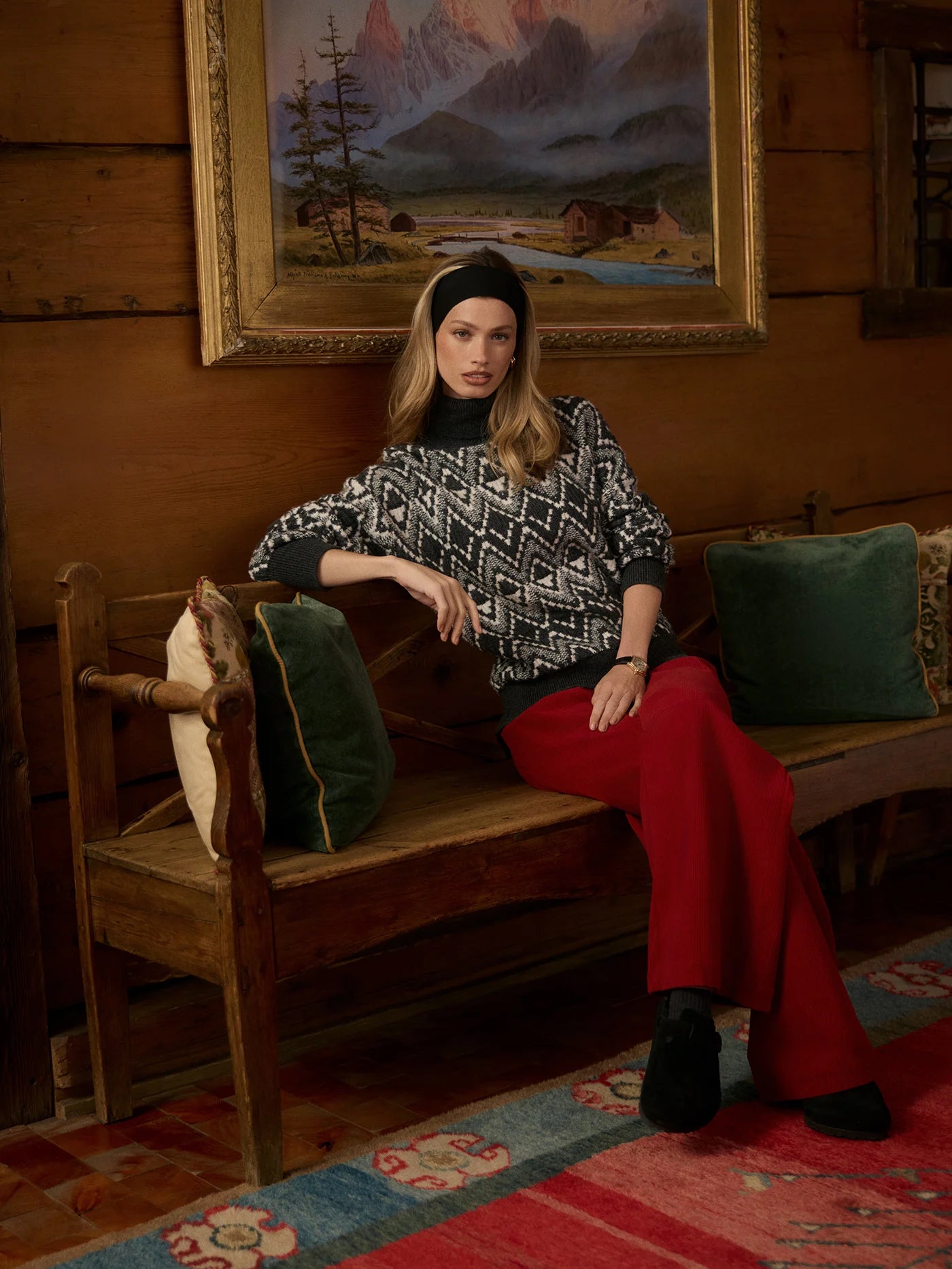 VLY Ida Relaxed Fairisle Roll-Neck Knit