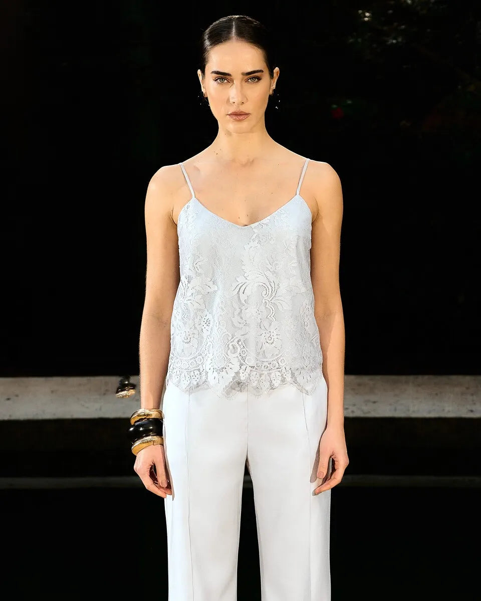 ANF Grace Grey Chantily Top