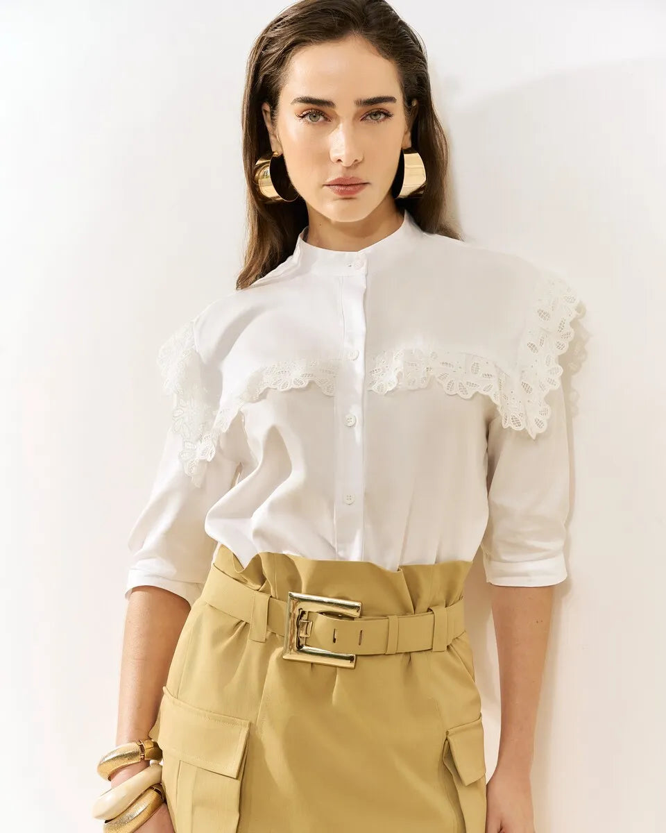ANF Ella Poplin Laces Shirt
