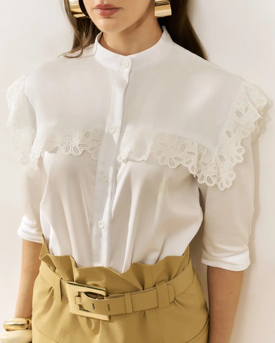 ANF Ella Poplin Laces Shirt