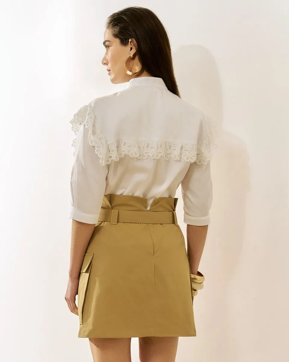 ANF Ella Poplin Laces Shirt