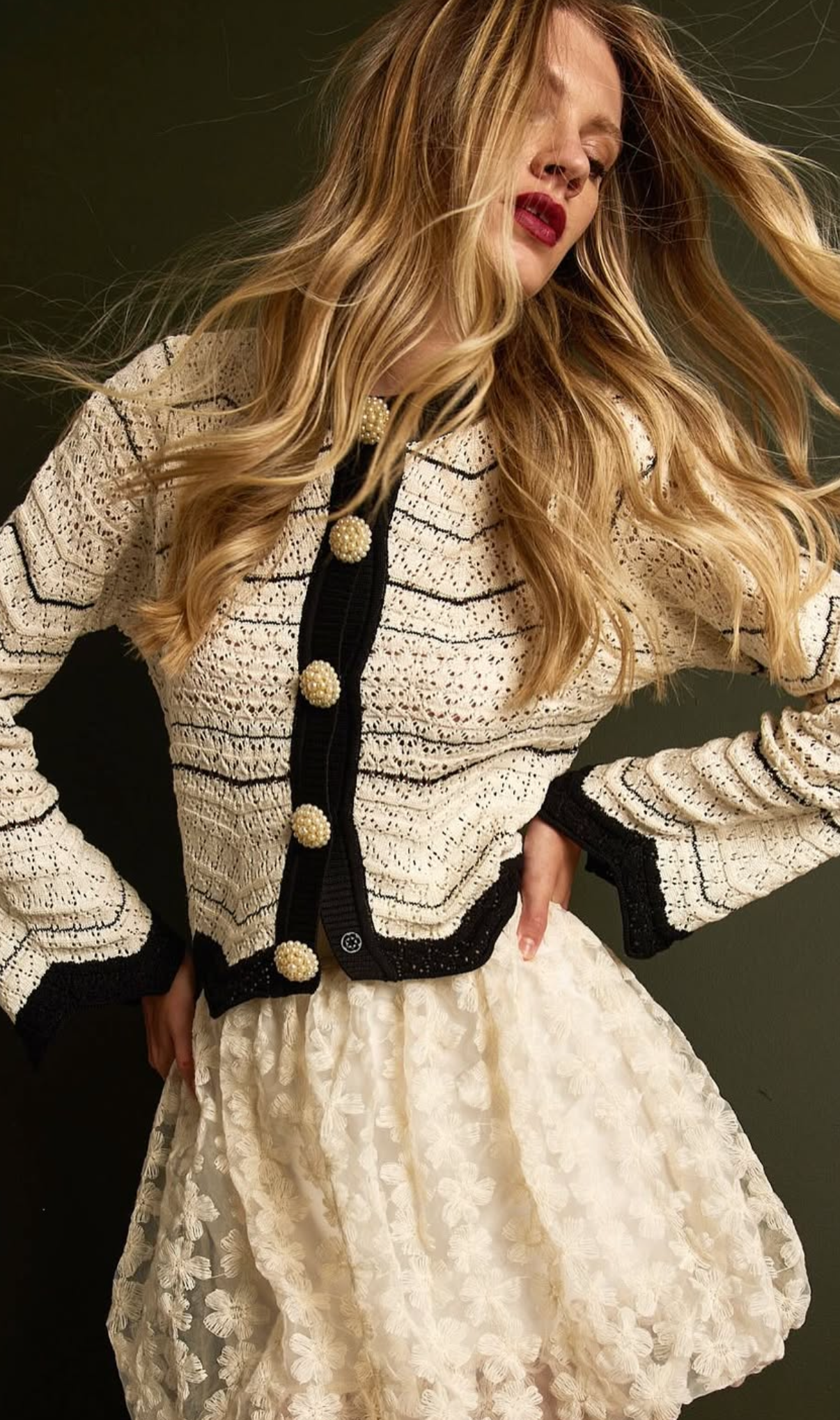 CCP Talita Casquete with Pearl Button