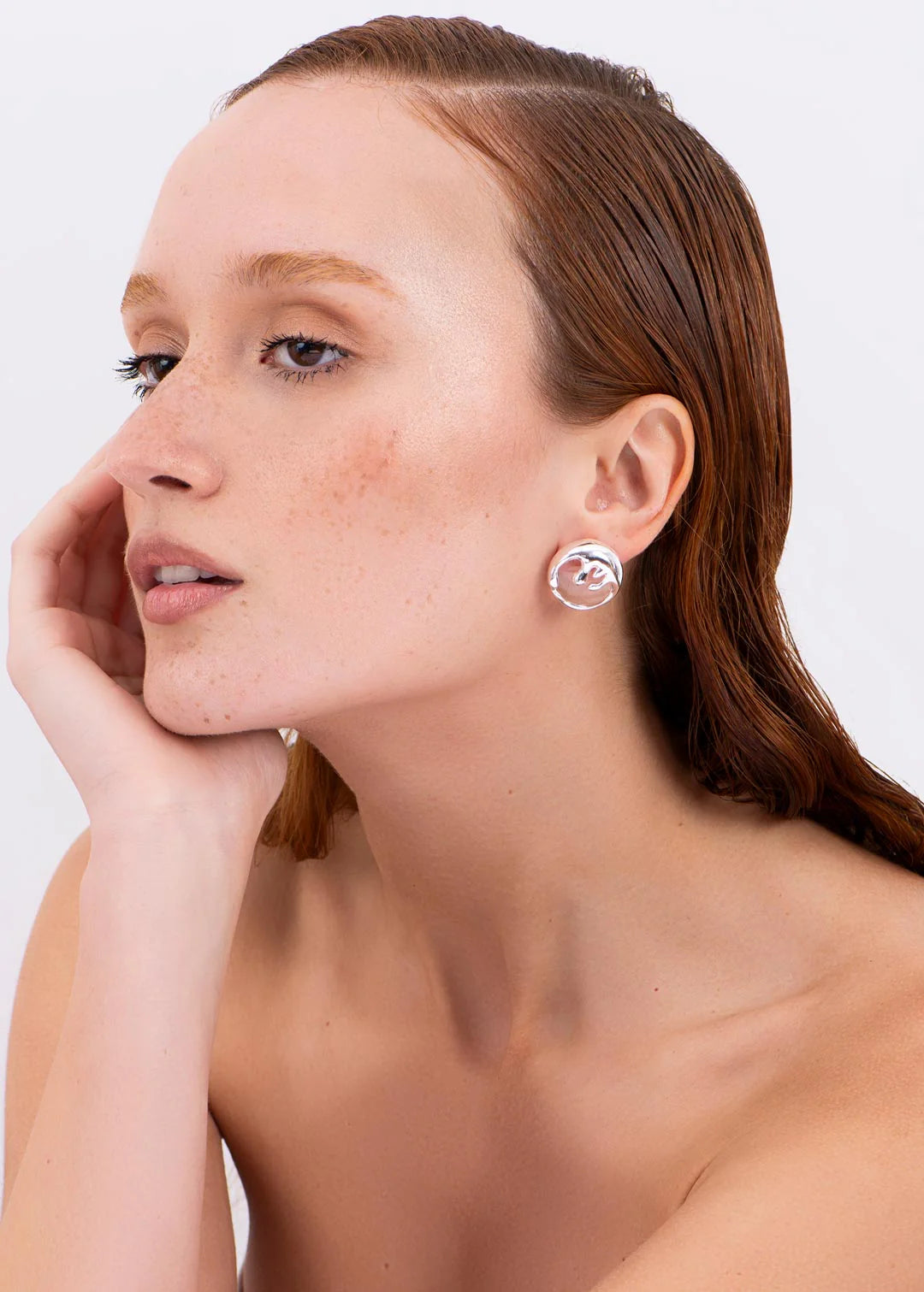 BHP Organic Medium Earrings Immerse Silver