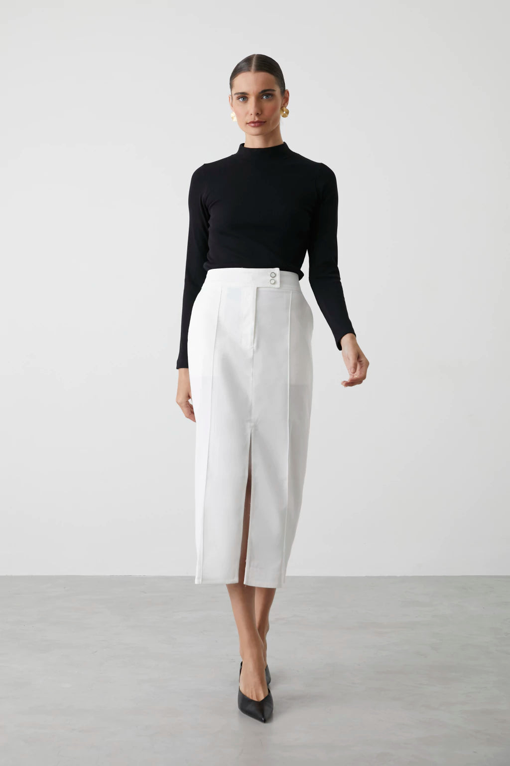 CLM Cathiane Black Basic Blouse