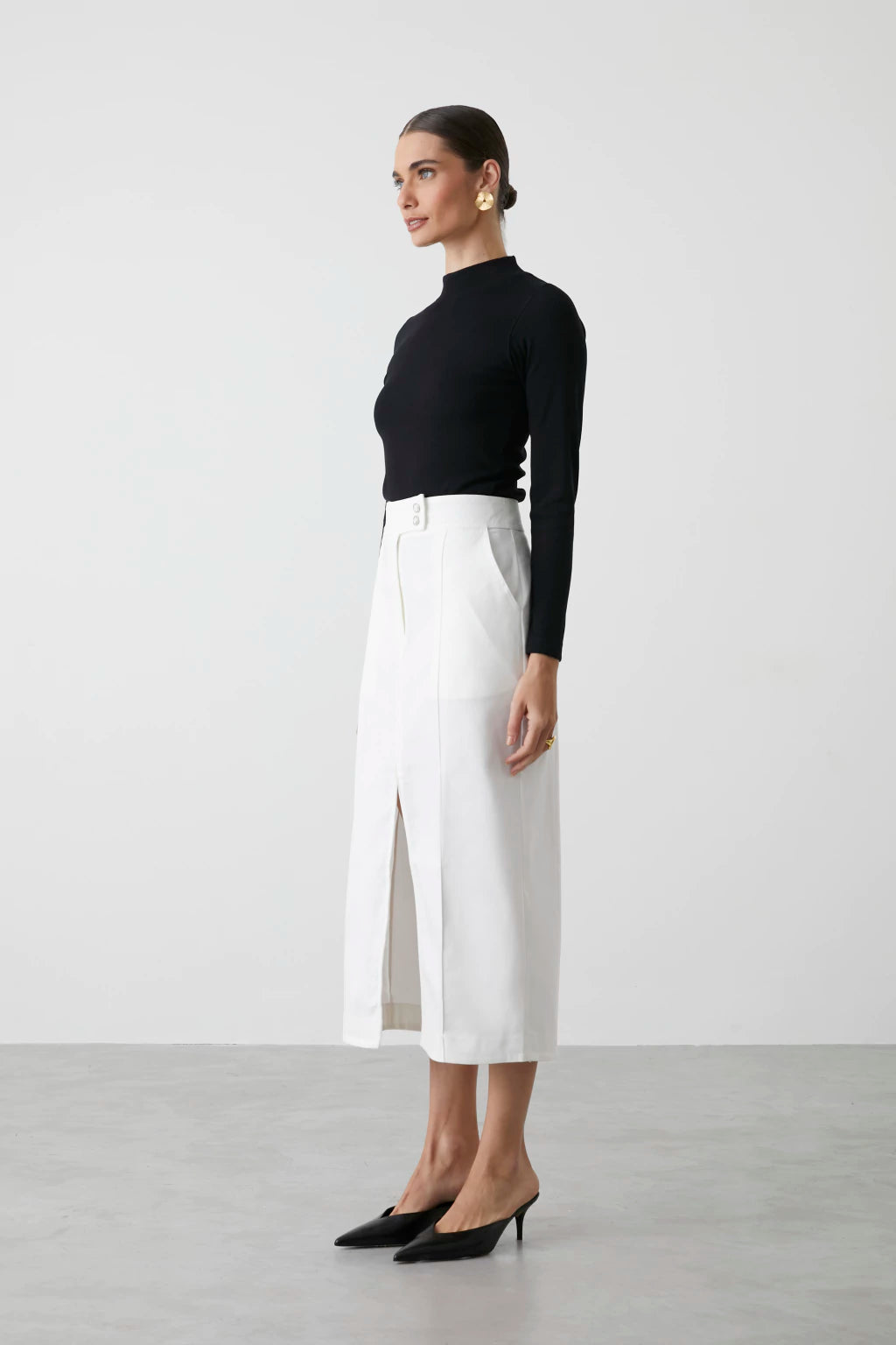 CLM Cathiane Black Basic Blouse