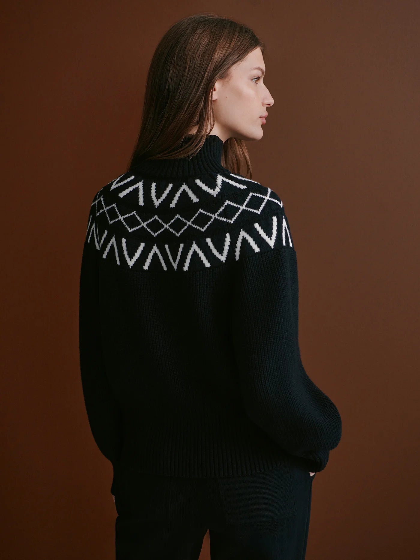 VLY Marcie Yoke Knit Black