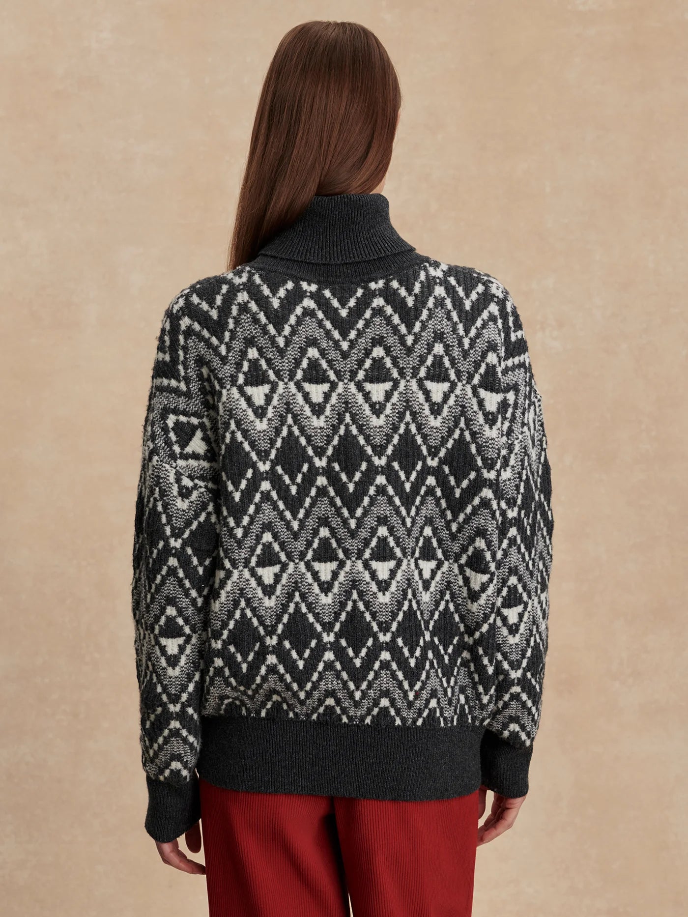 VLY Ida Relaxed Fairisle Roll-Neck Knit
