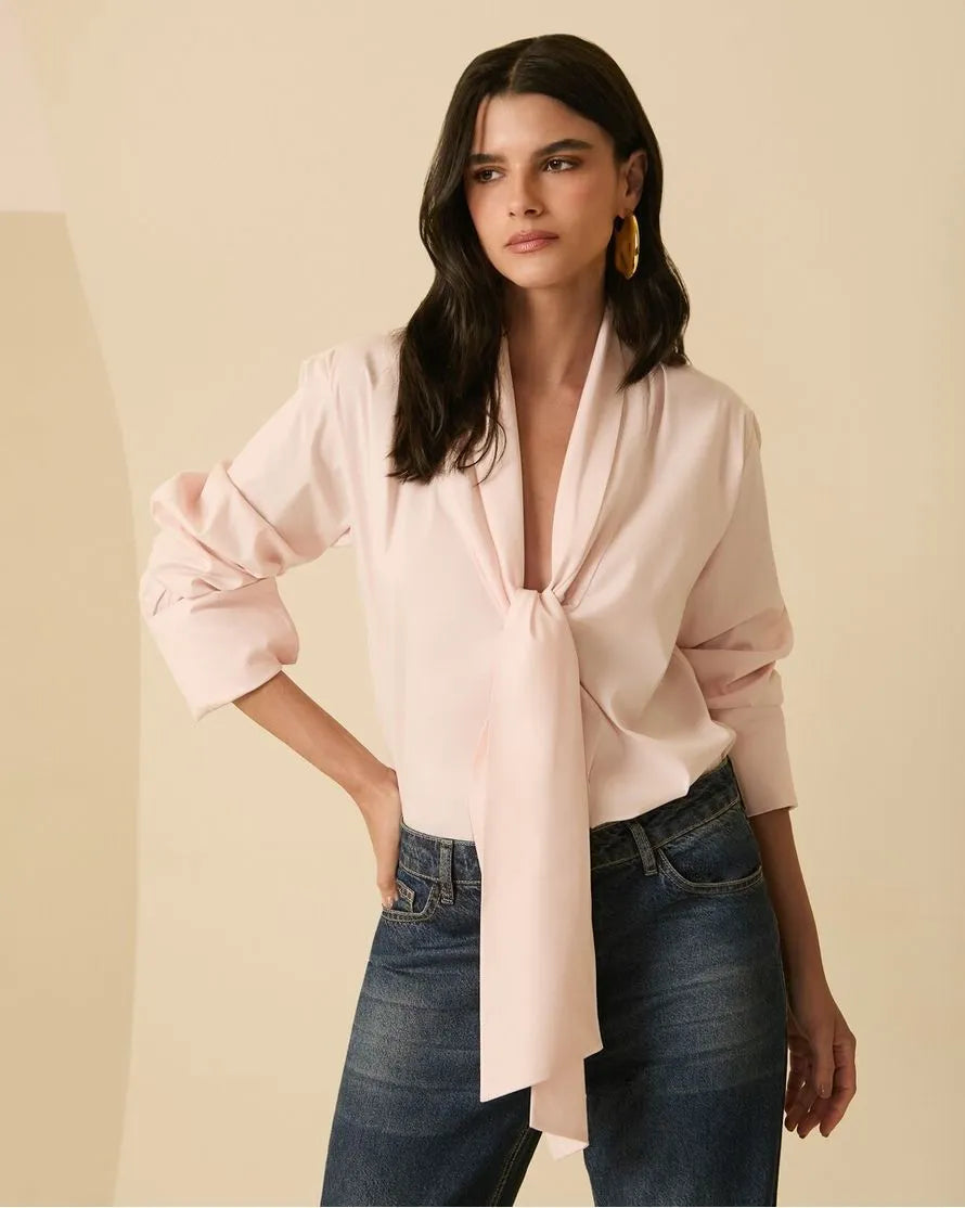 ANF Cotton Twill Pink Shirt