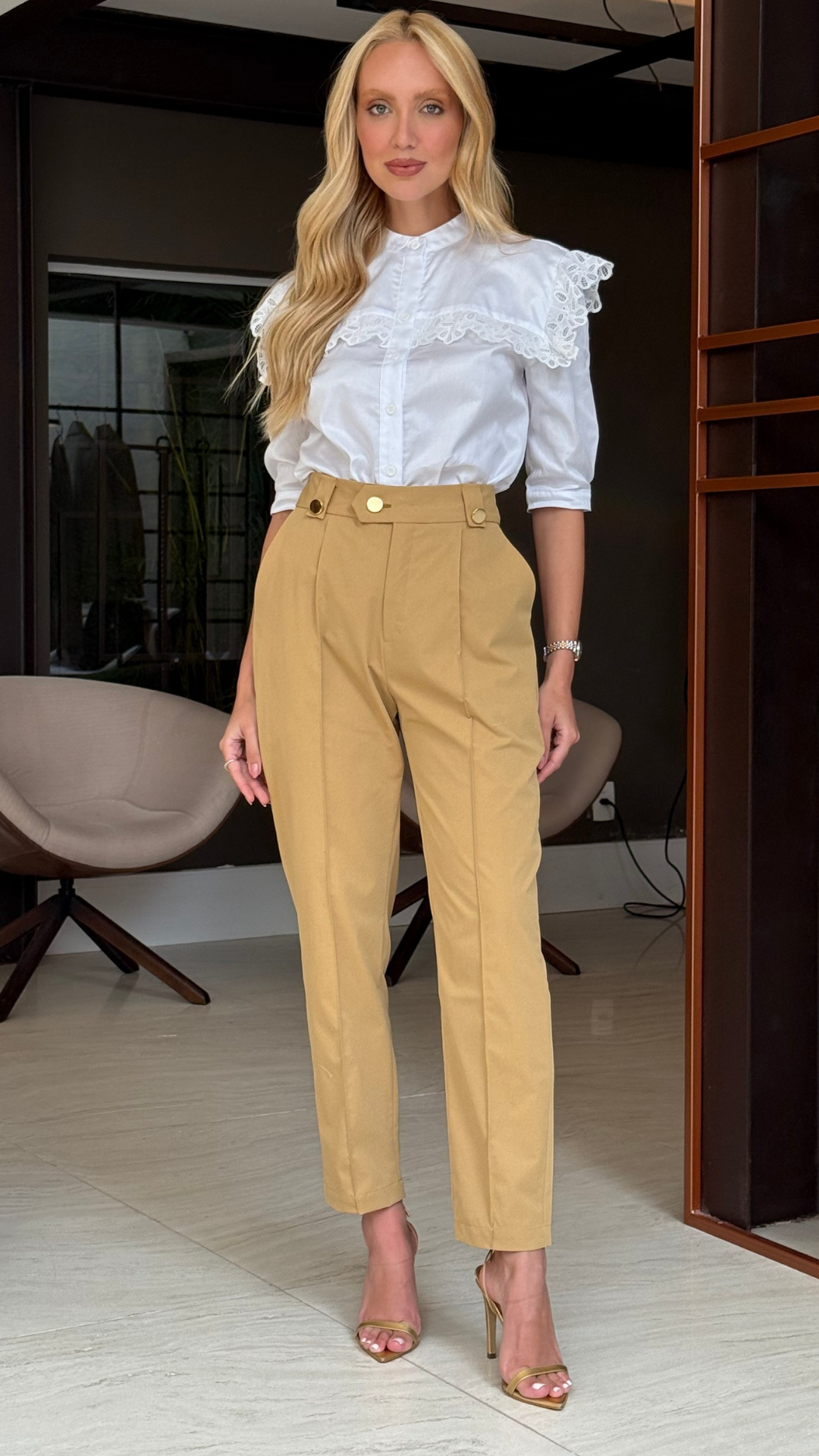 ANF Ella Poplin Laces Shirt