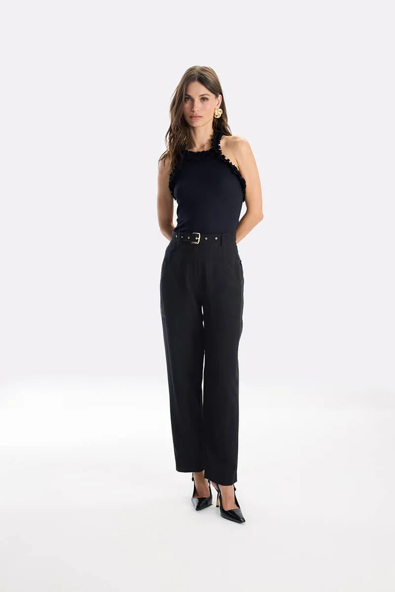 SKU Must-Have Sartoria Pants with Belt Black