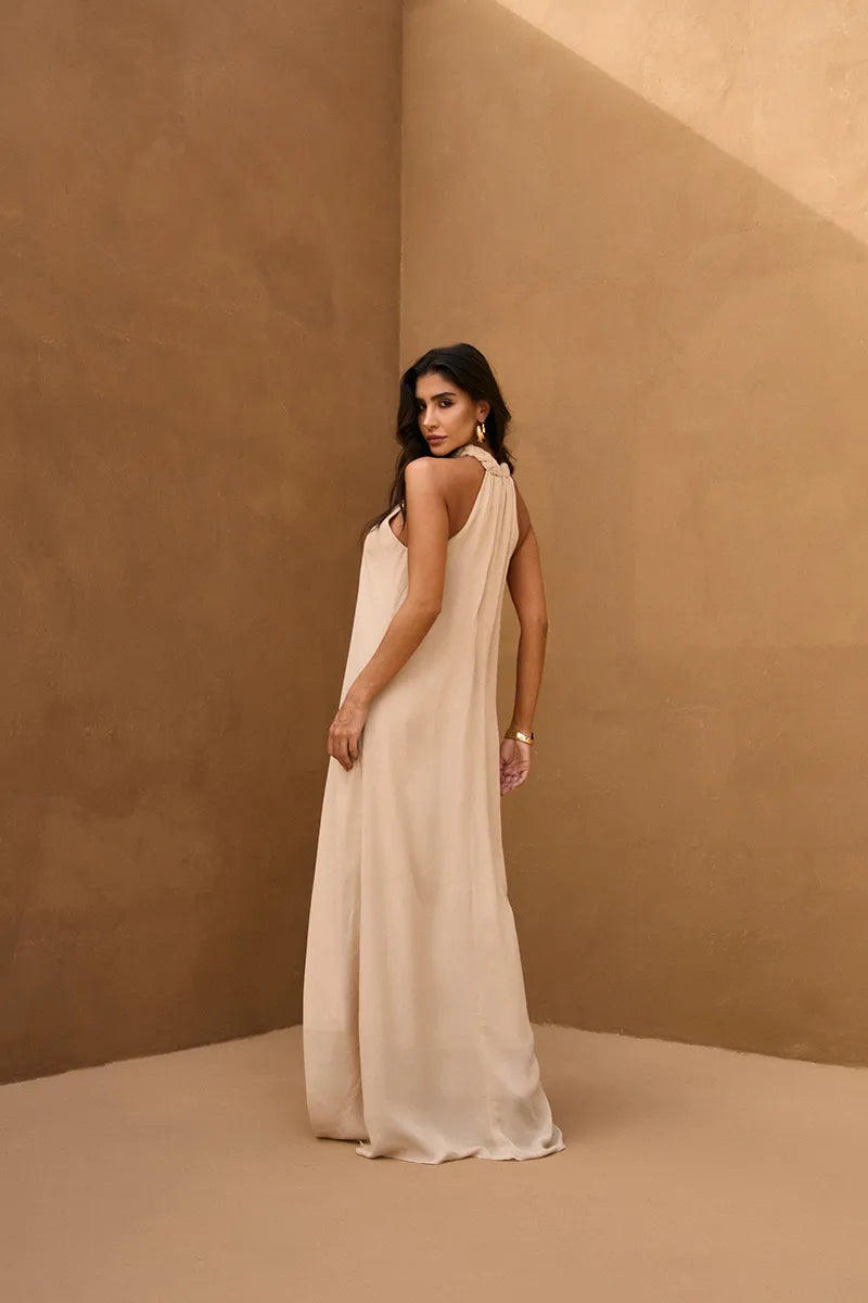 SKU Braid Summer Sand Long Dress