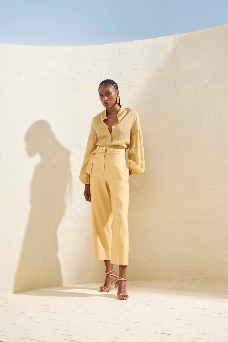 SKU Tailored Linen Pants Butter