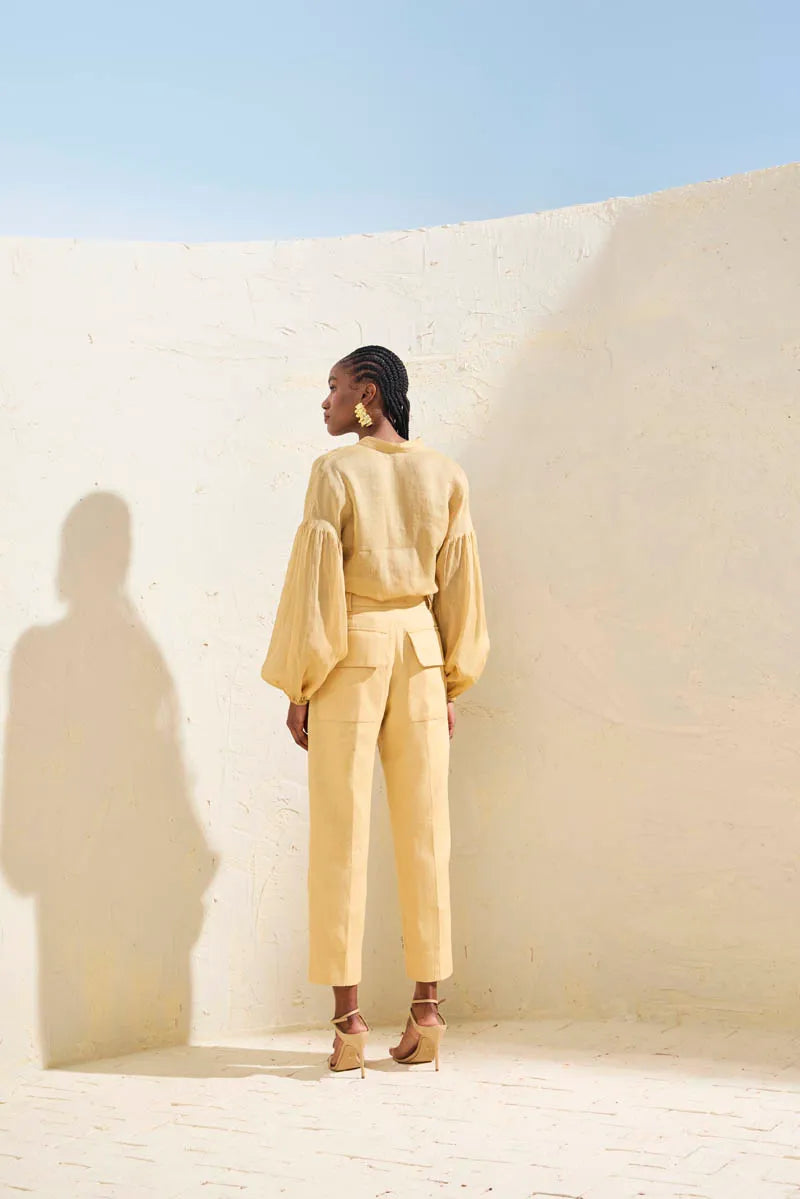 SKU Tailored Linen Pants Butter