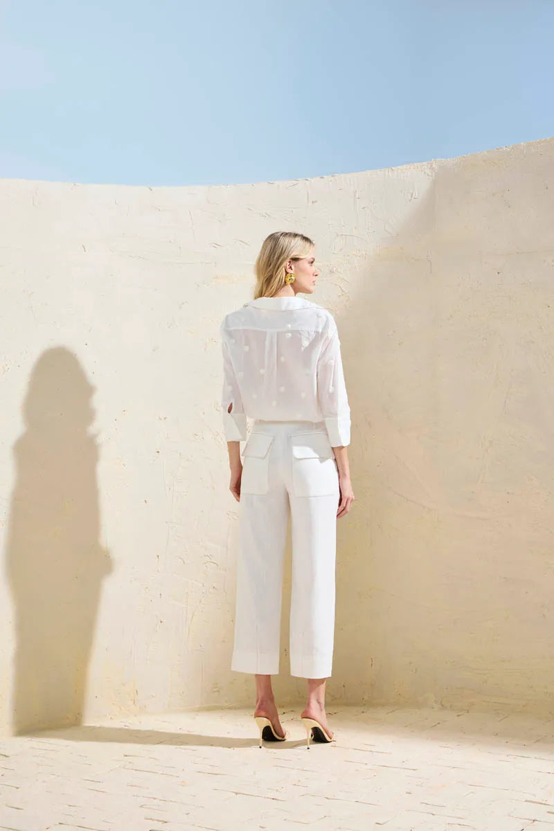 SKU Tailored Linen Pants White