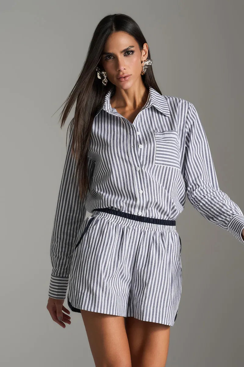 SKU Embroidered Shorts Cotton Set