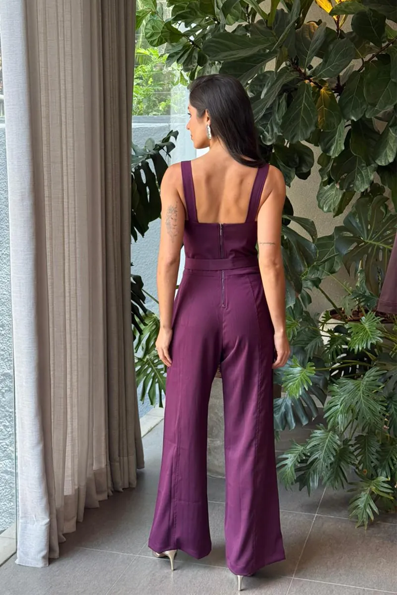 SKU Curves Cabernet Jumpsuit