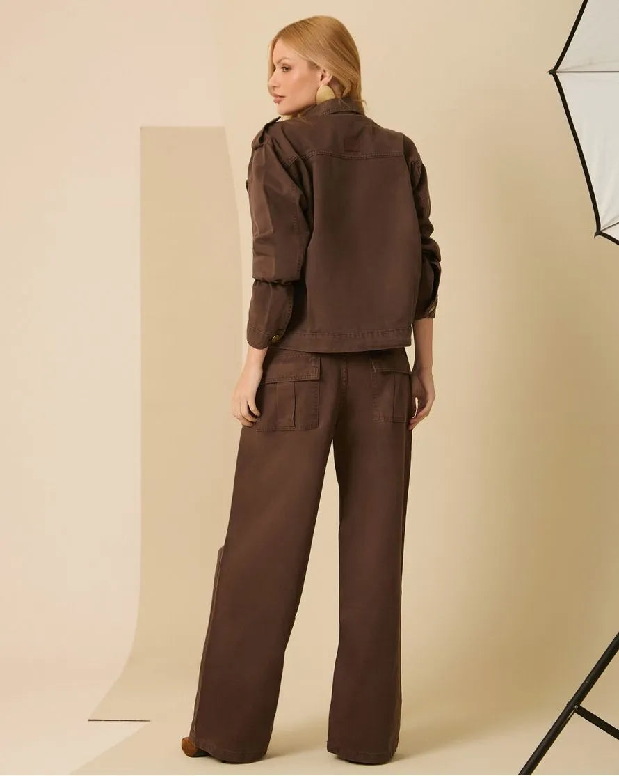 ANF Sarja Straight Brown Pants