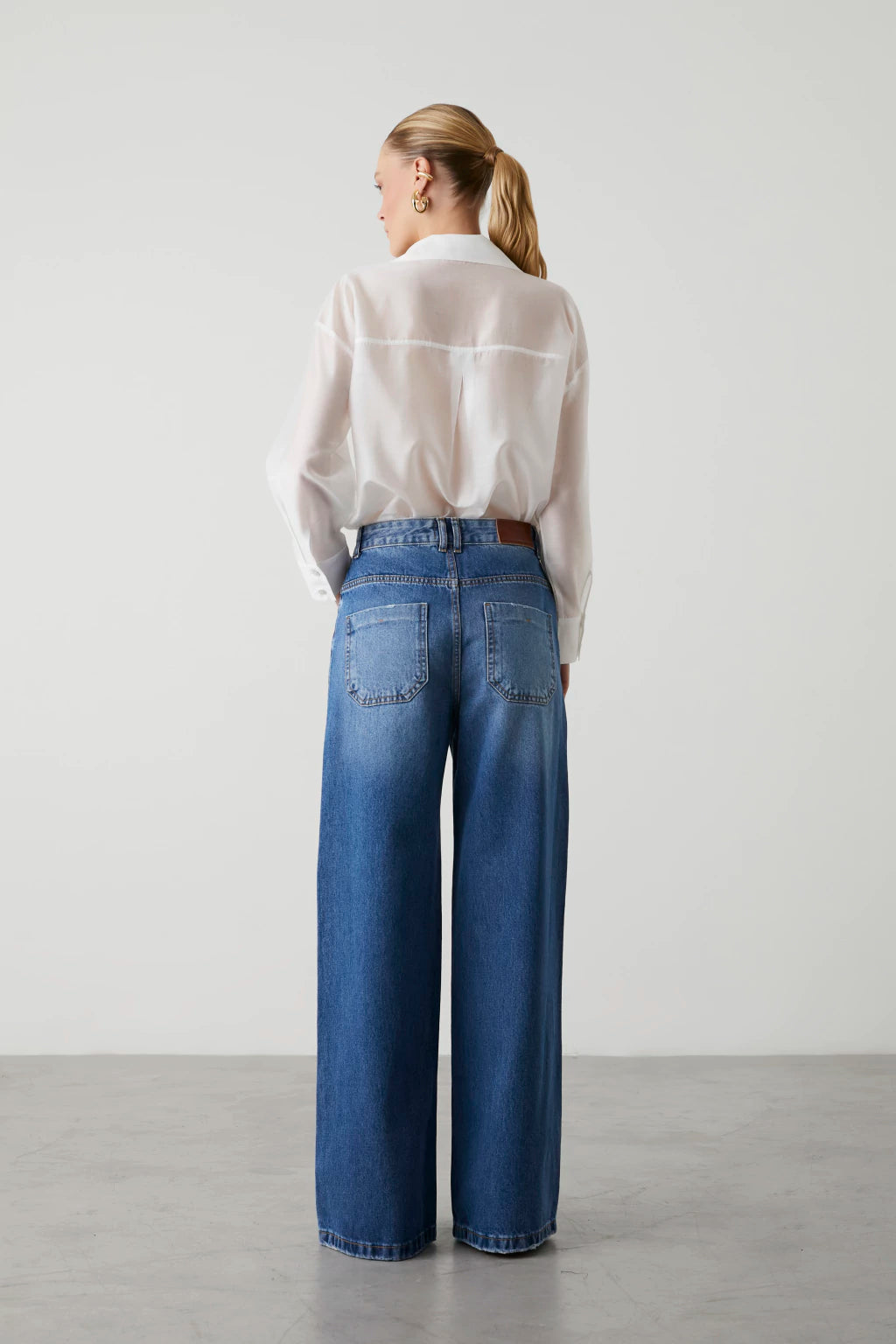 CLM Basic Denim Wide Leg Pants