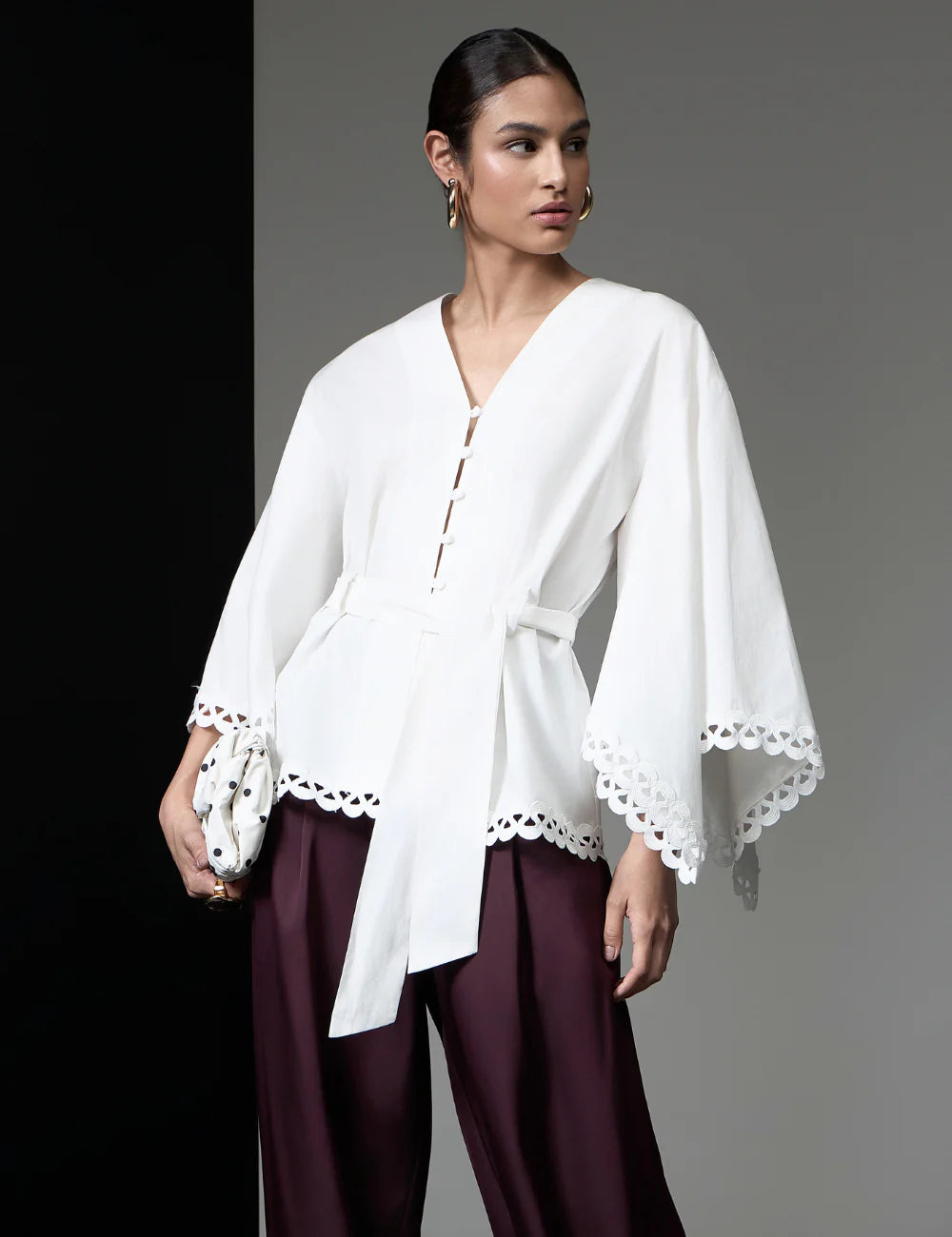 STRSS Off White Shirt with Raglan Sleeves