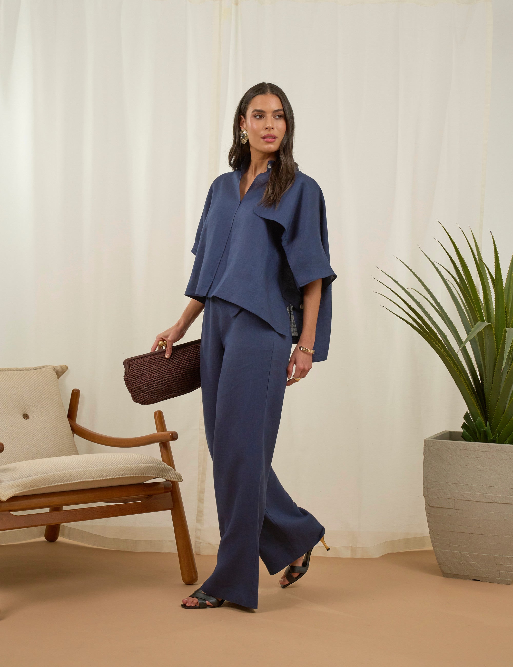 UC Selene Linen Modern Set Navy