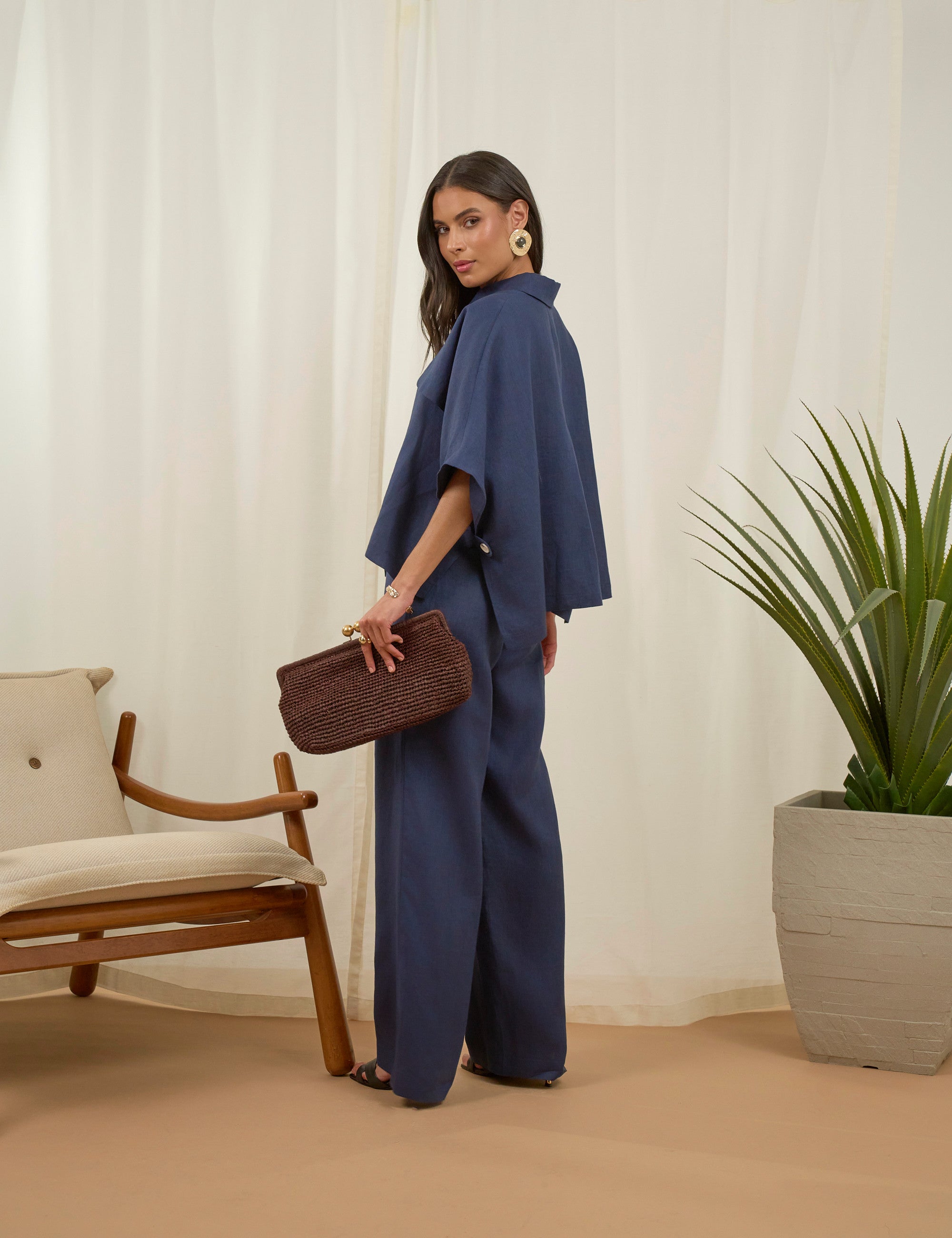 UC Selene Linen Modern Set Navy