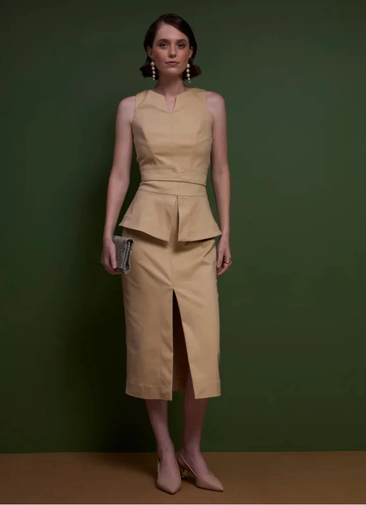 STRSS Midi Nude Dress