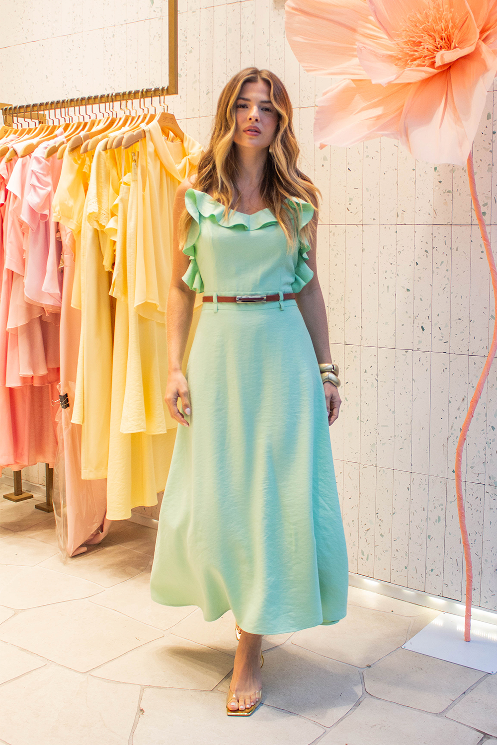 KSSE Romantic Pink Summer Dress